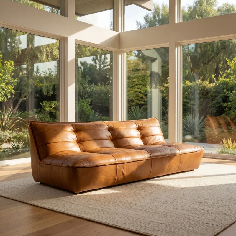 

Deluxe three-seater sofa comfortable living room set, suitable for villas and office buildings