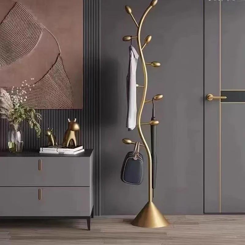 Industrial Gold Clothes Rack Aesthetic Entrance Minimalist Modern Clothes Rack Stand Floor Mueble Para Ropa Home Eccessories