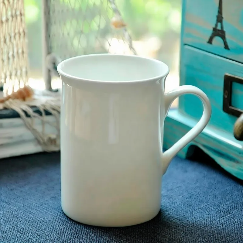 320ML, gobelet en porcelaine blanche unie, tasse à thé en céramique, tasse à café expresso en porcelaine taza café, tasse à café en porcelaine blanche