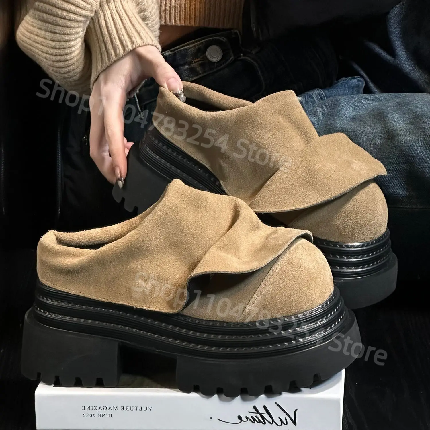 

Faionable персонализированные тапочки для женщин, увеличивающие рост каблука, тапочки небольшого размера, верхняя одежда, новая осенняя одежда zapatos de mujer