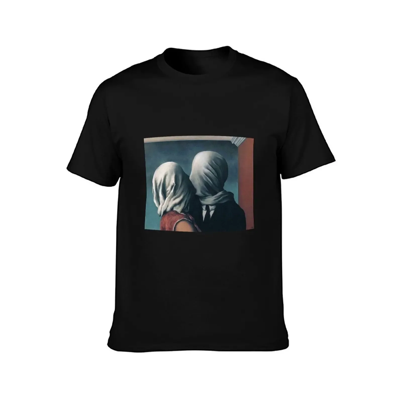 ‘The Lovers’, 1928 by René Magritte. T-Shirt T-shirts oversize topping customizeds mens cotton t shirts