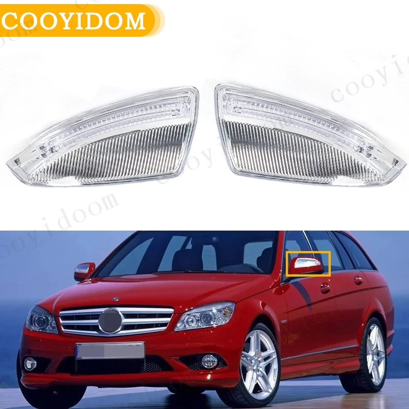 Car LED Turn Signal Lights For Mercedes Benz ML Class W204 W164 ML300 ML500 ML550 ML320 Door Rear View Side Mirror  Lamps