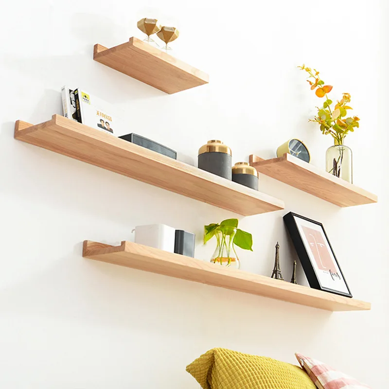 

Solid Wood Wall Mounted Shelf Home Decoration Rack Handicraft Dolls Polish Nails Display Storage Holder Sundries Shelves