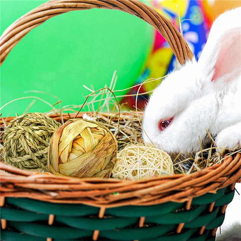 Mainan Aktivitas Hewan Kecil, Mainan Kunyah Bermain Hewan Peliharaan untuk Kelinci Kelinci Guinea Pig Gerbils, 12 Pack-AA25