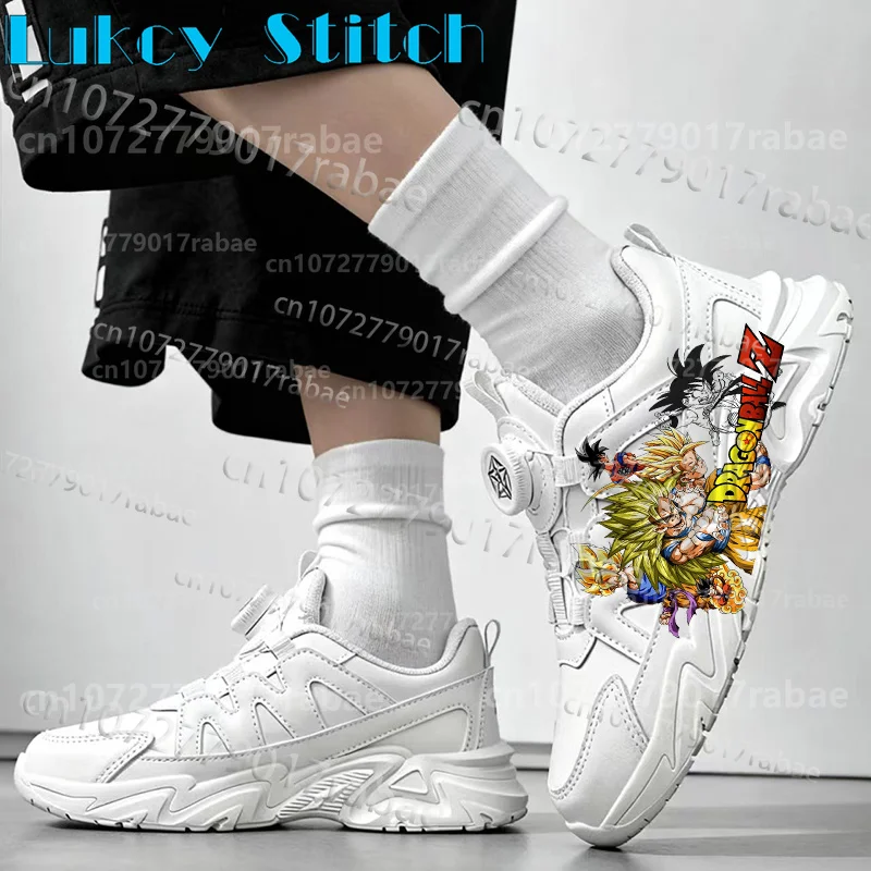 Anime Warrior Dragon Ball Kids White Sneakers Rotary Buckle Non Slip Boys Casual Shoes Gift for Him Back To School Season view 4