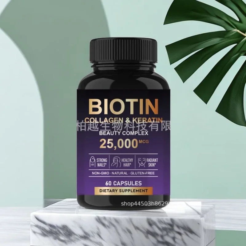 Biotin capsules promote the healthy development of hair, skin and nails, promote metabolism and increase physical strength.