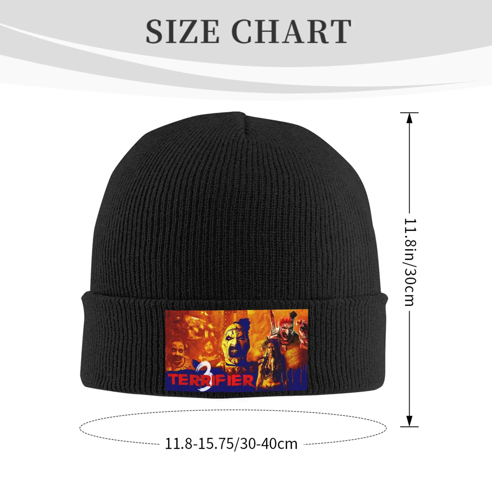 Horror Movie T-Terrifiers Beanie Cap Unisex Winter Warm Bonnet Femme Knitted Hat Fashion Outdoor Vintage Skullies Beanies Hats