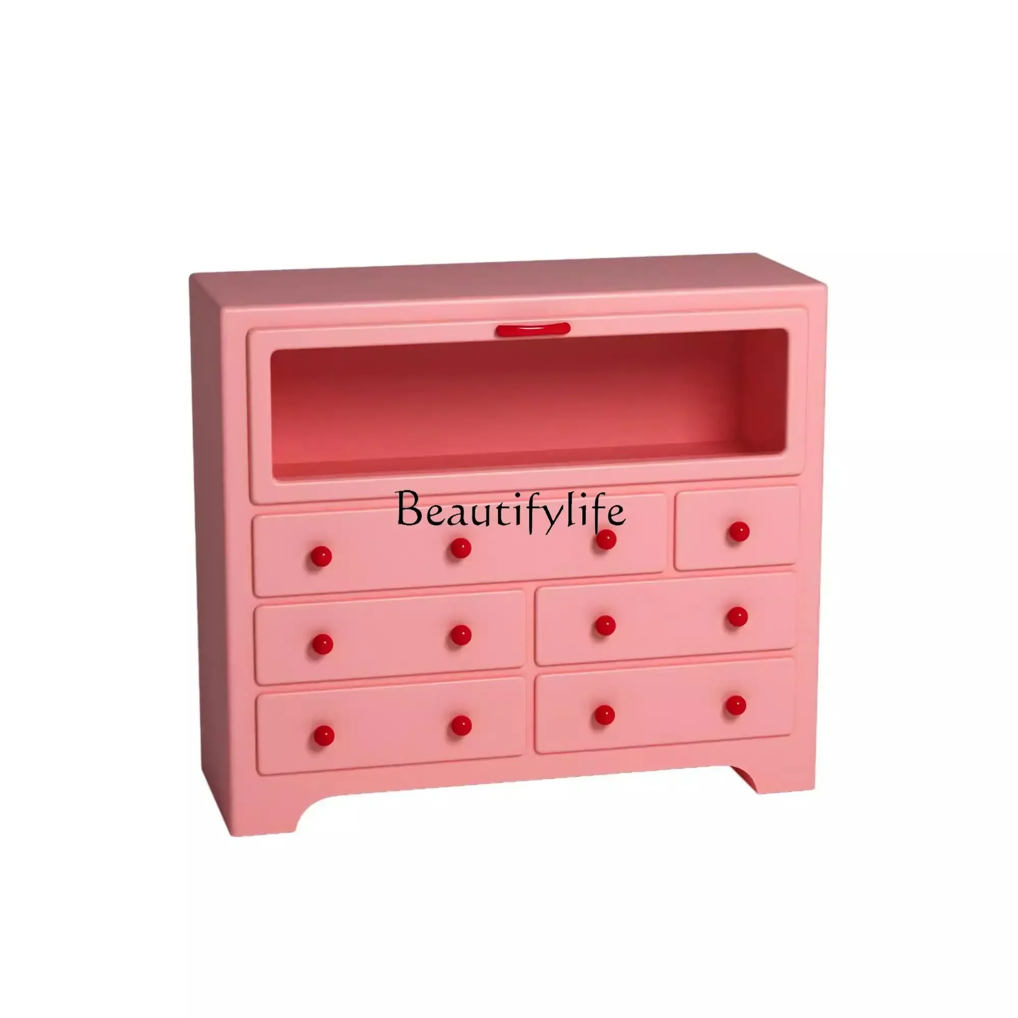 

Modern Dopamine Six-Bucket Cabinets Bedroom Storage Color ockersL