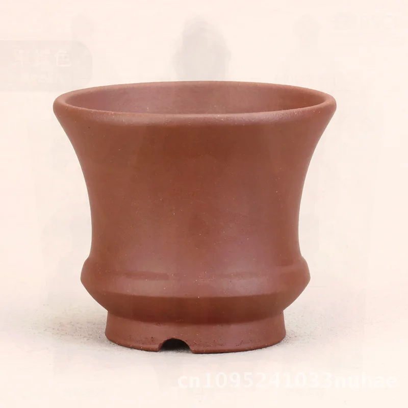 

Ceramic Purple Sand Flower Pot for Succulent Office Desktop Calamus Micro Bonsai Breathable Handcrafted Flower Pot