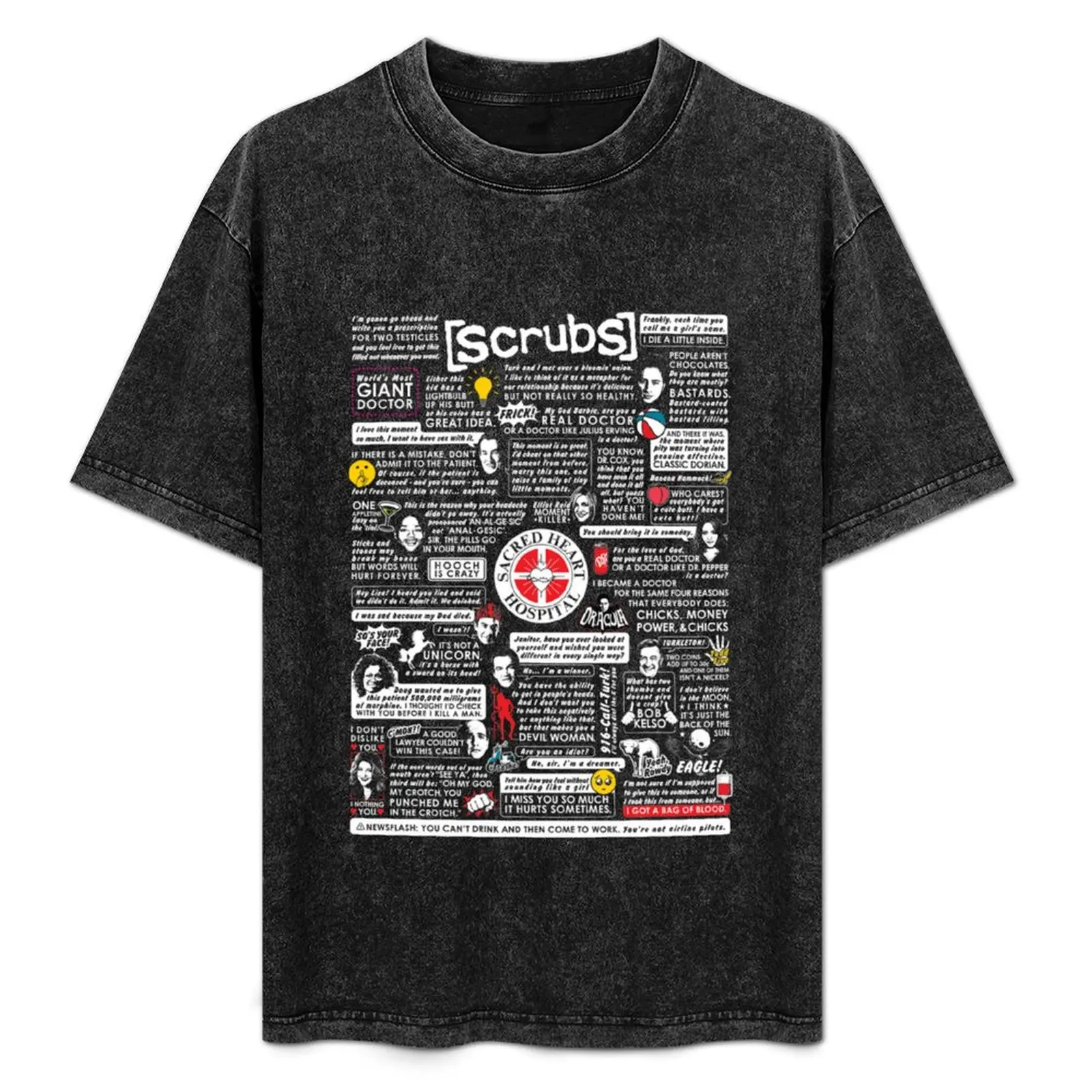 

Wise Words of Scrubs T-Shirt Sports Casual Breathable Tee Shirt
