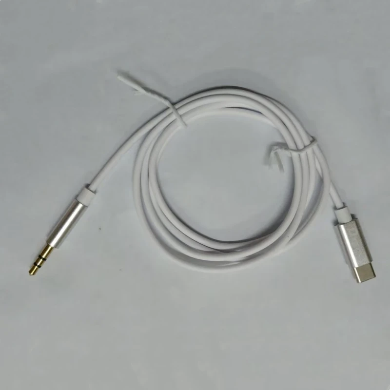 T0028 ذكر إلى ذكر USB نوع C إلى 3.5 ملم كابل مساعد الصوت مع فك التشفير الرقمي 1 متر #1