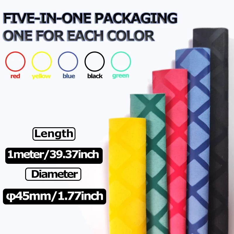 2000Pcs Anti-slip heat shrink tube Black  45mm shipping cost