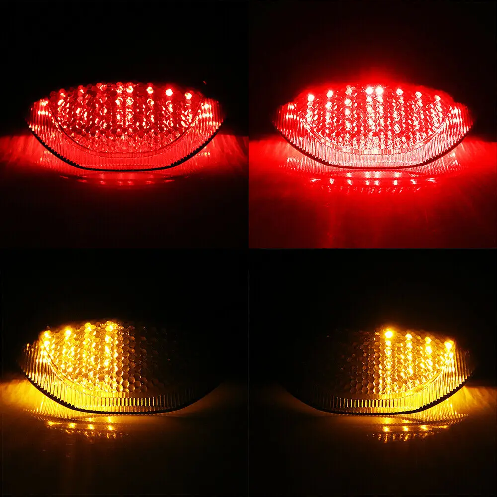 For HONDA CBR600RR CBR 600 RR 2007 2008 2009 2010 2011 2012 Smoke Integrated Blinker LED Taillight Tail Brake Turn Signal Light