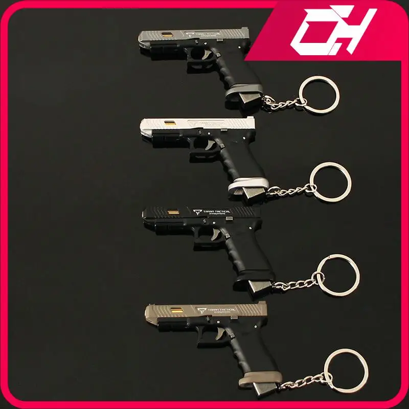 7cm náilon ttig34 pistola batlemaster brinquedo de metal mini destacável mão garra modelo brinquedo chaveiro pingente ornamento coleção para crianças