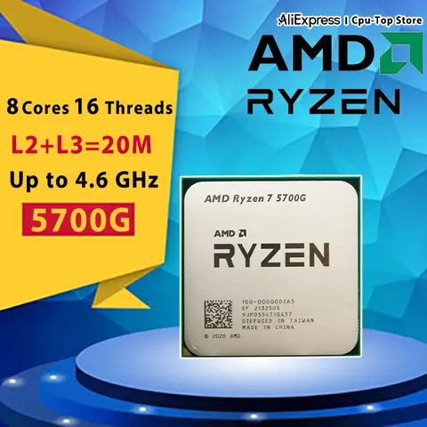 New AMD R7 5700G Ryzen 7 5700G 8 Cores 16 Threads CPU DDR4 65W L3=16M 100-000000263 but without coole