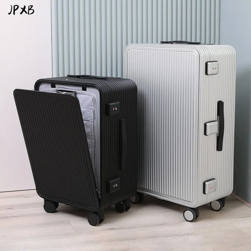 Solid Thickened Suitcase Aluminum-Magnesium Luggage Men\'s Large Capacity 26 Inch Carrier Alloy Trolley Case Universal Wheel Wome