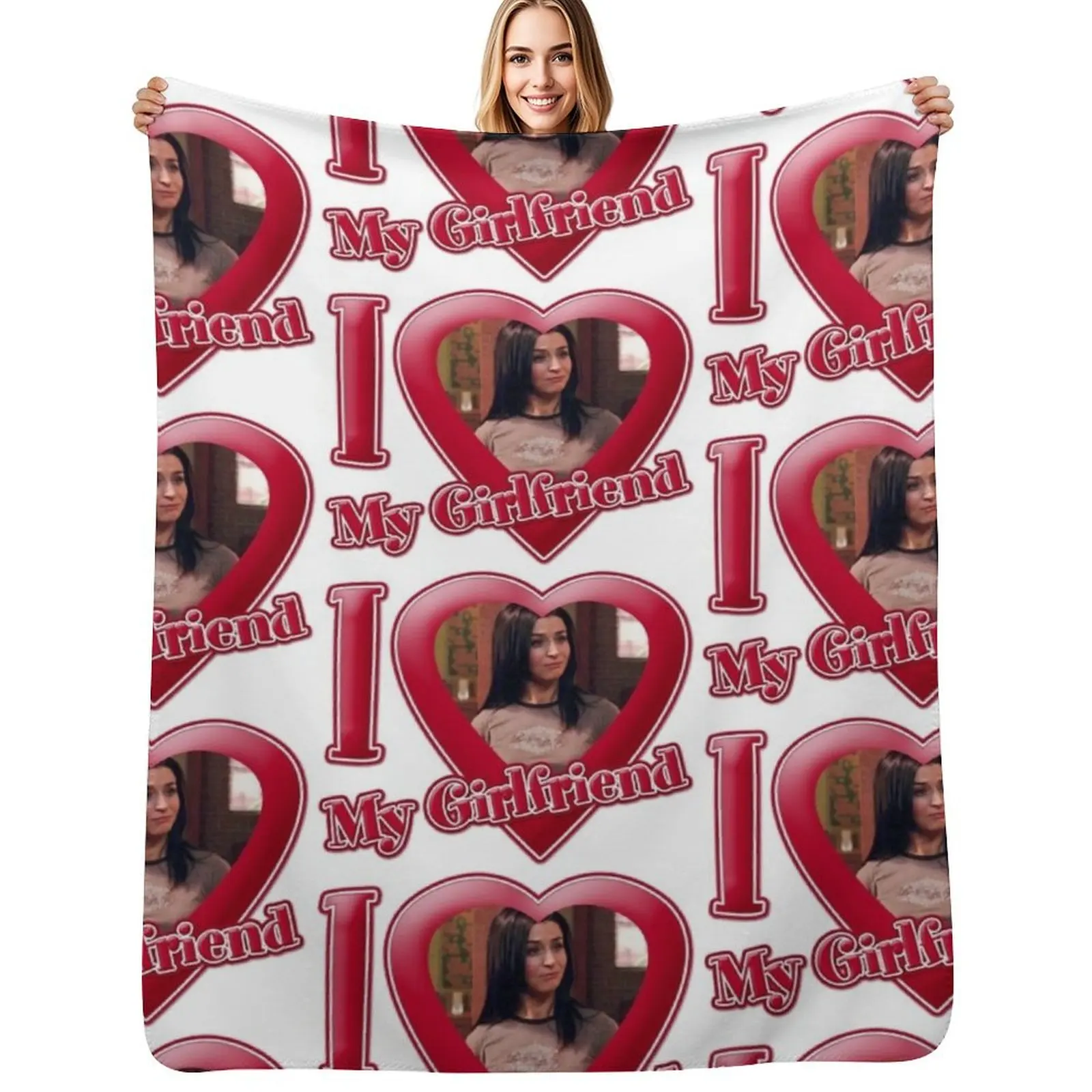 

i love my girlfriend gf caterina scorsone amelia shepherd Throw Blanket Stylish Decor Blanket Gift for Friends Roommate