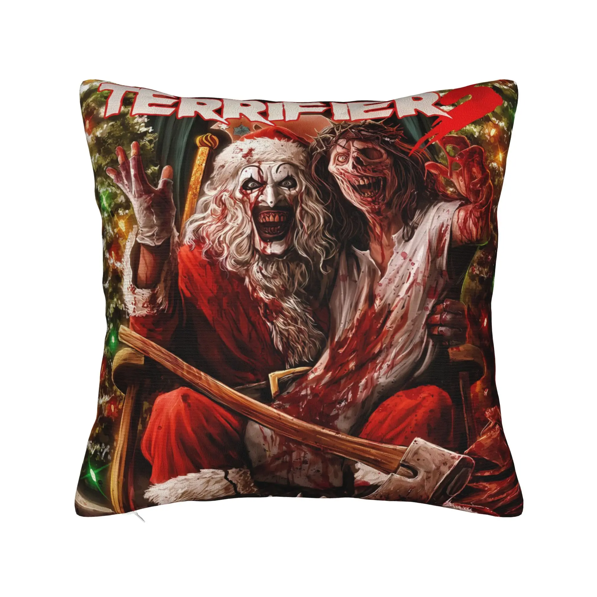 Terrifier Movie Pillow Cover  Soft Cushion Cover Retro Trendy Pillow Case For Living Room Sofa