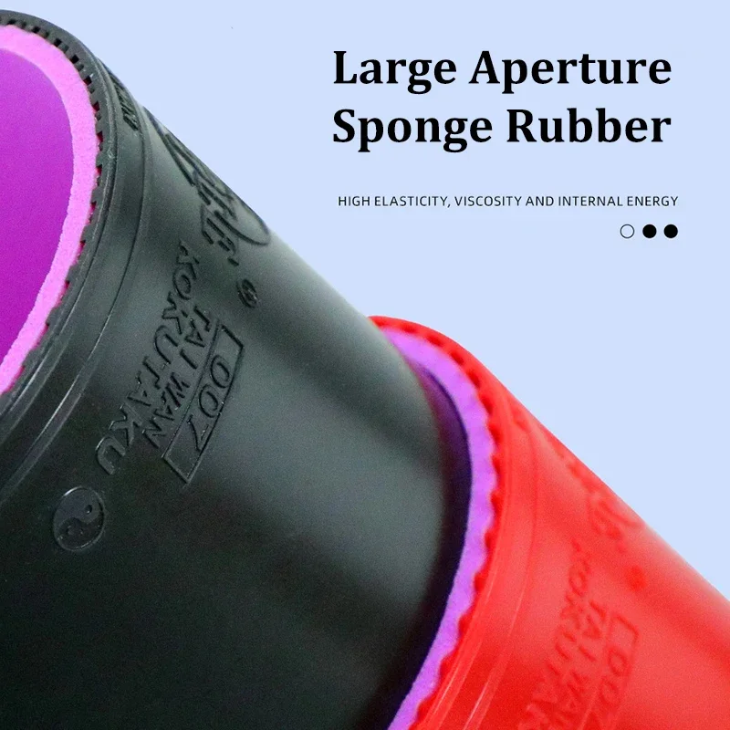

KOKUTAKU Table Tennis Rubber Sheet Pimples In ITTF Approved Ping Pong Racket Rubber with Large Aperture Purple Cake Sponge