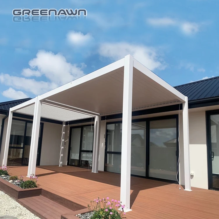 

Top-rankin 3x3 Aluminum Pergola Motorized Louver Electric Pergola