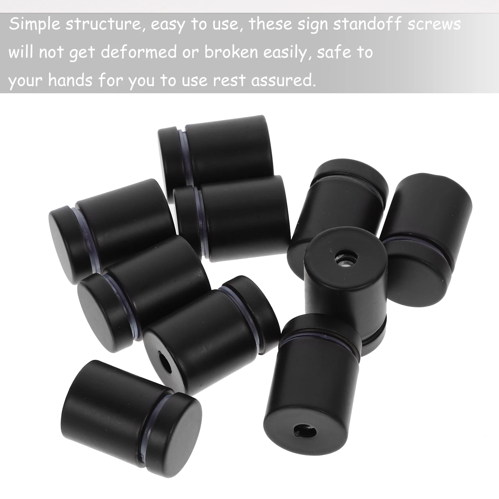 

10 Pcs Standoffs Decorative Nails Wall Mount Steel Advertising Screw Drywall Black Stainless Screws for Signs