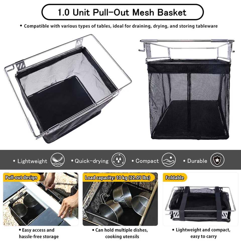 Deerest 1 ユニット引き出し式メッシュバスケット IGT テーブル用