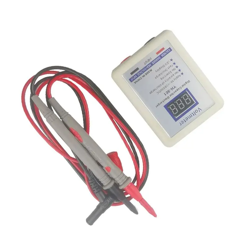 A65P-800V Digital Capacitor Voltage Tester Fast Discharger High Volt Discharging Tool Electronic Repair Display Matenance