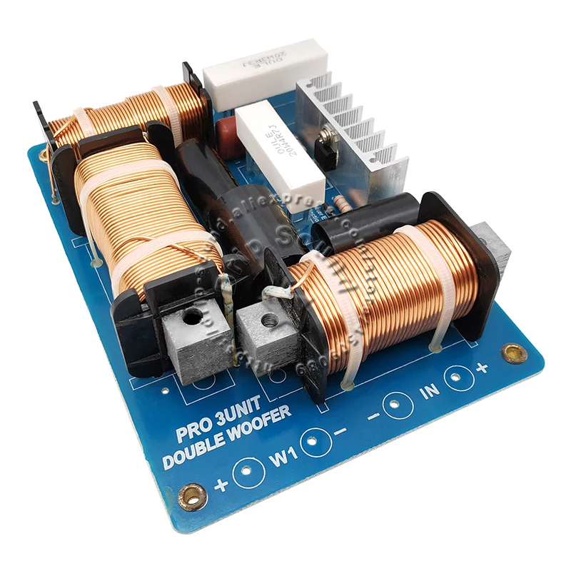 1x 800W 더블 베이스 원 트레블 2 웨이 3 유닛 전문 무대 공연 스피커 주파수 분배기 하이 로우 크로스 오버 필터