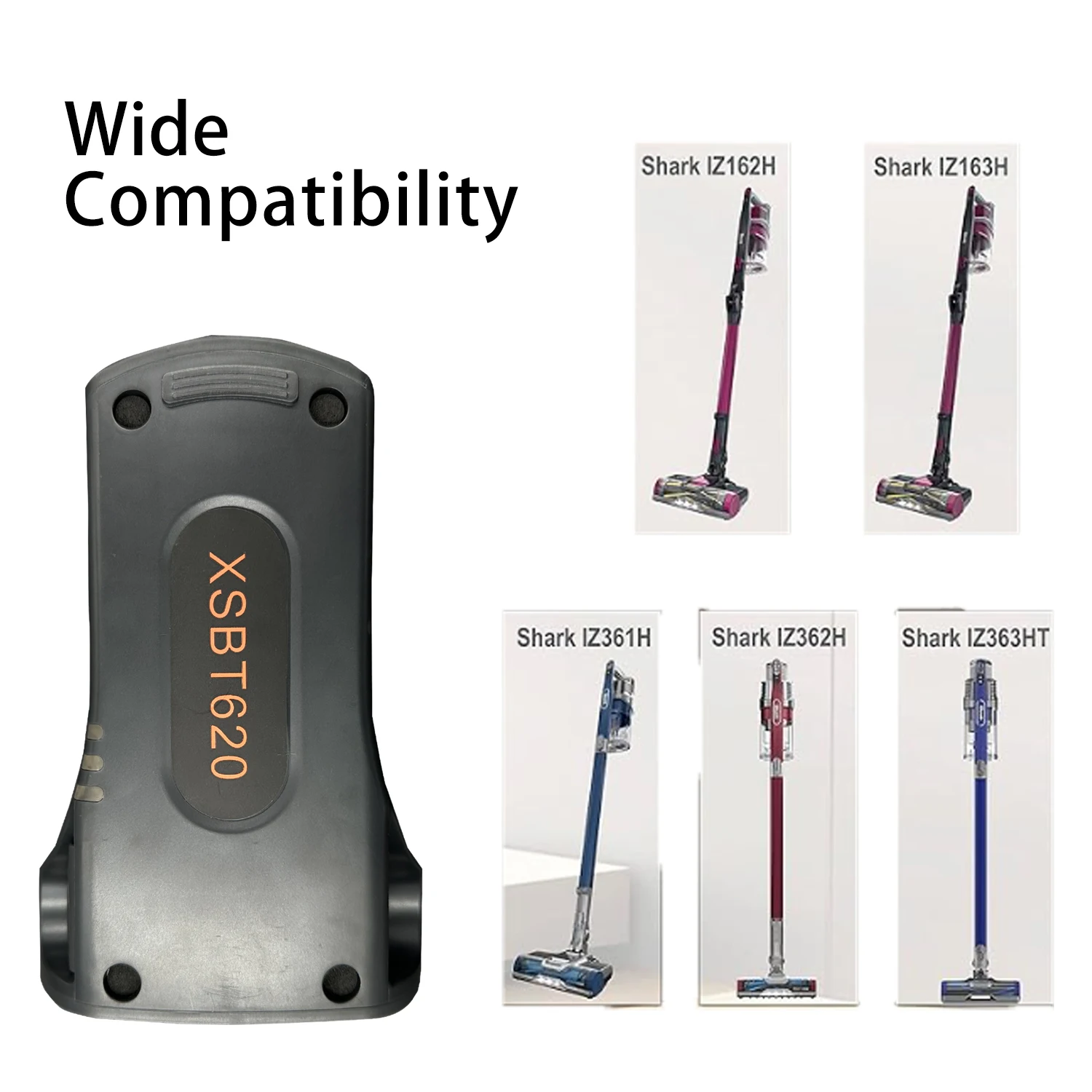 DXT New XSBT620 For Compatible with Shark IZ361H IZ363HT IZ363H IZ162H IZ163H IZ362H Shark Cordless Vacuum Cleaners XSBT600