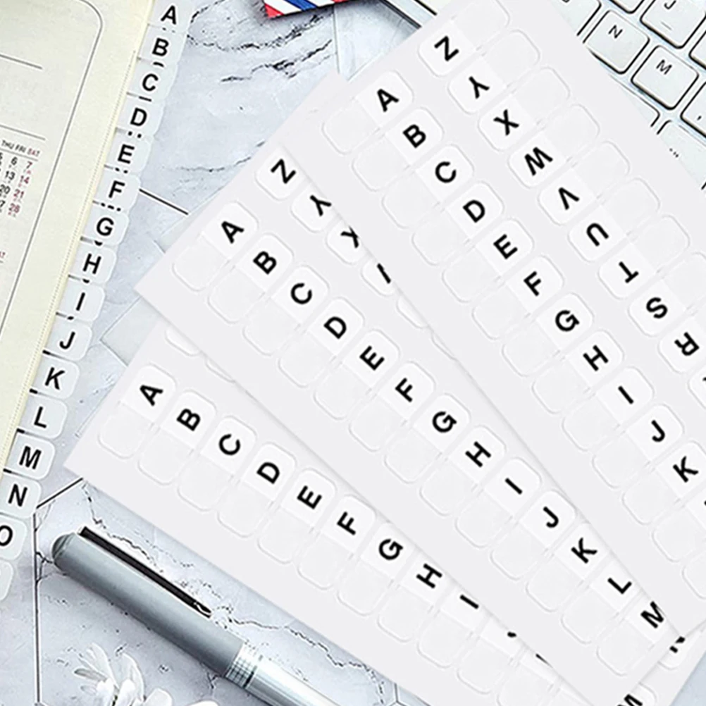 

20 set 20 Sets Alphabetical Index Tabs Colorful Waterproof Self Adhesive Letter Page Markers For Books Notebooks Binders File