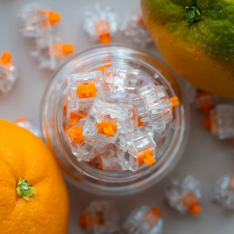 

XCJZ KTT Linear Switch Customized Orange Silent Silver Switch 43g Trigger Ergonomic Mechanical Keyboard Accessories Switches