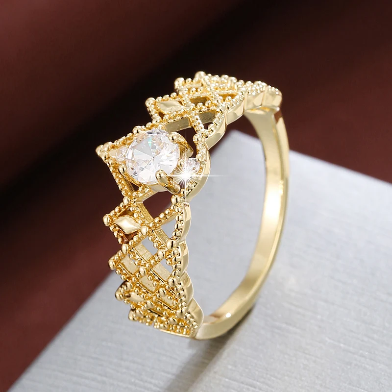 A stylish geometric crown design with Ms. Zircon's ring