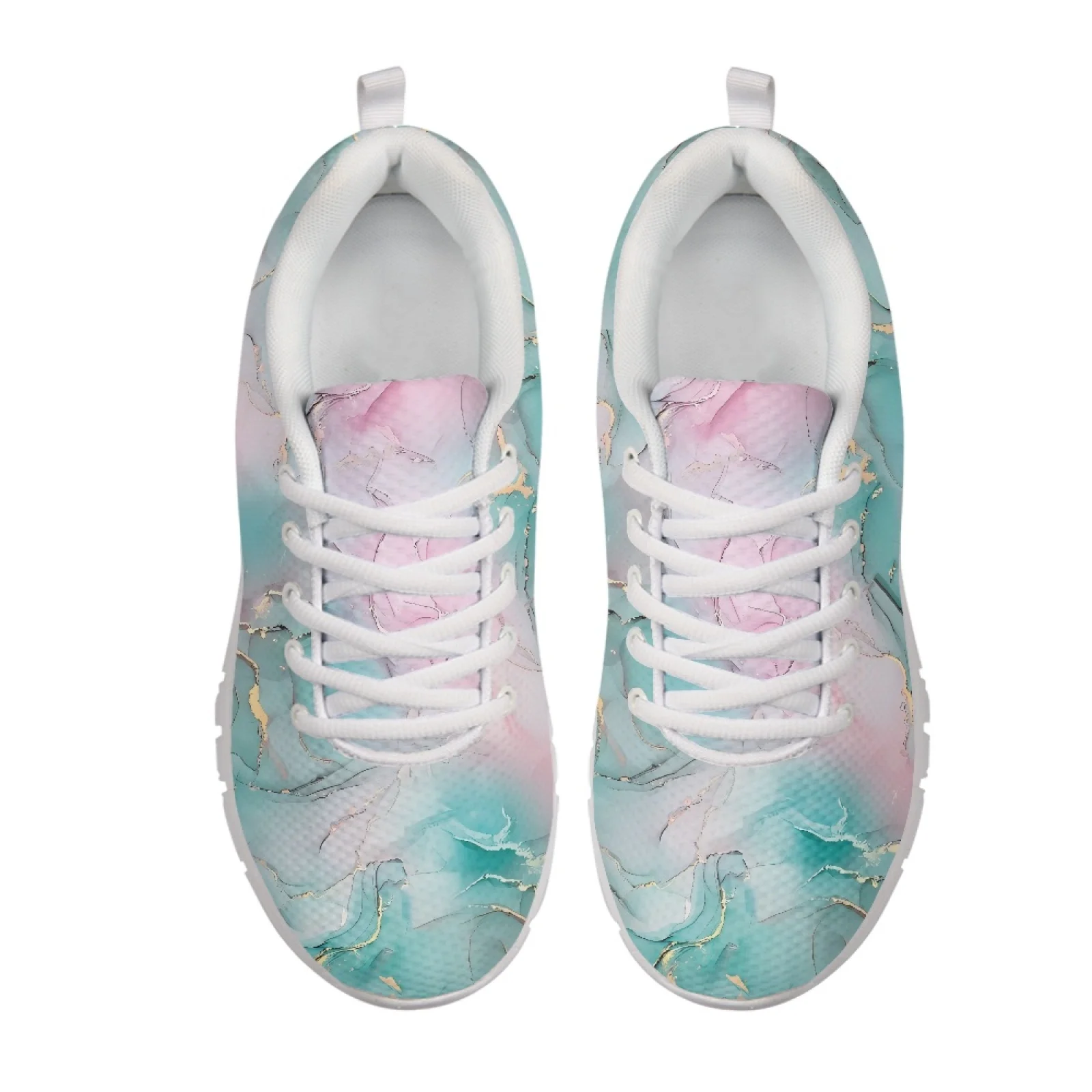 Coloranimal Marble Pattern Soft Fitness Shoes Women's Sneakers Running Shoes for Womens Ladies