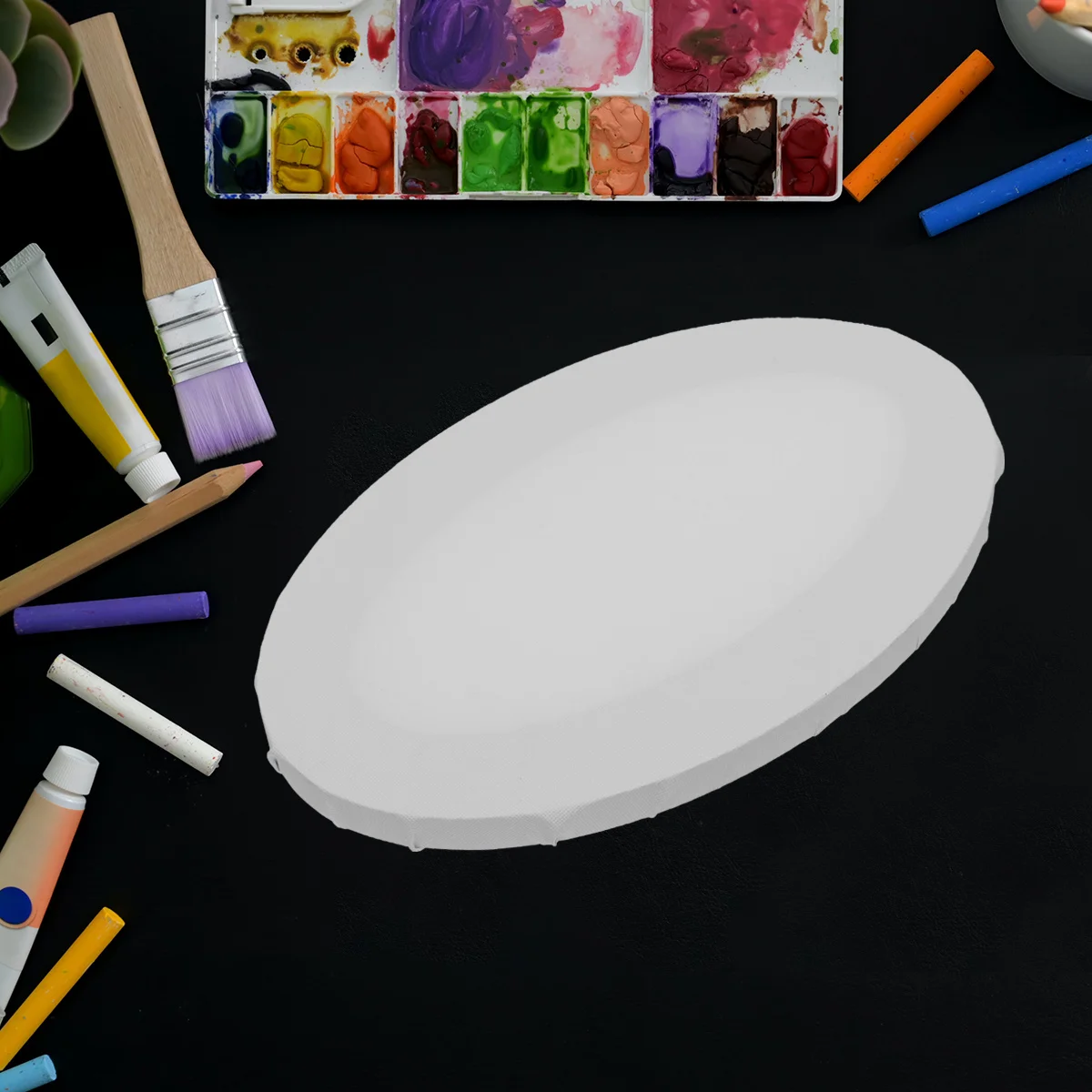 

2Pcs Oil Painting Panel Durable Cotton Drawing Board for Artists DIY Paintings 20x30cm Oval Style White Oil Painting Panel