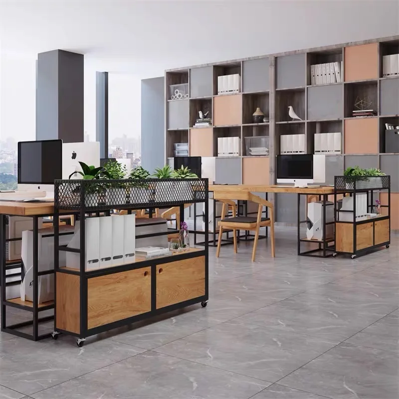 Wrought iron office partition shelf file rack shopping mall booth restaurant partition fence flower rack screen partition rack