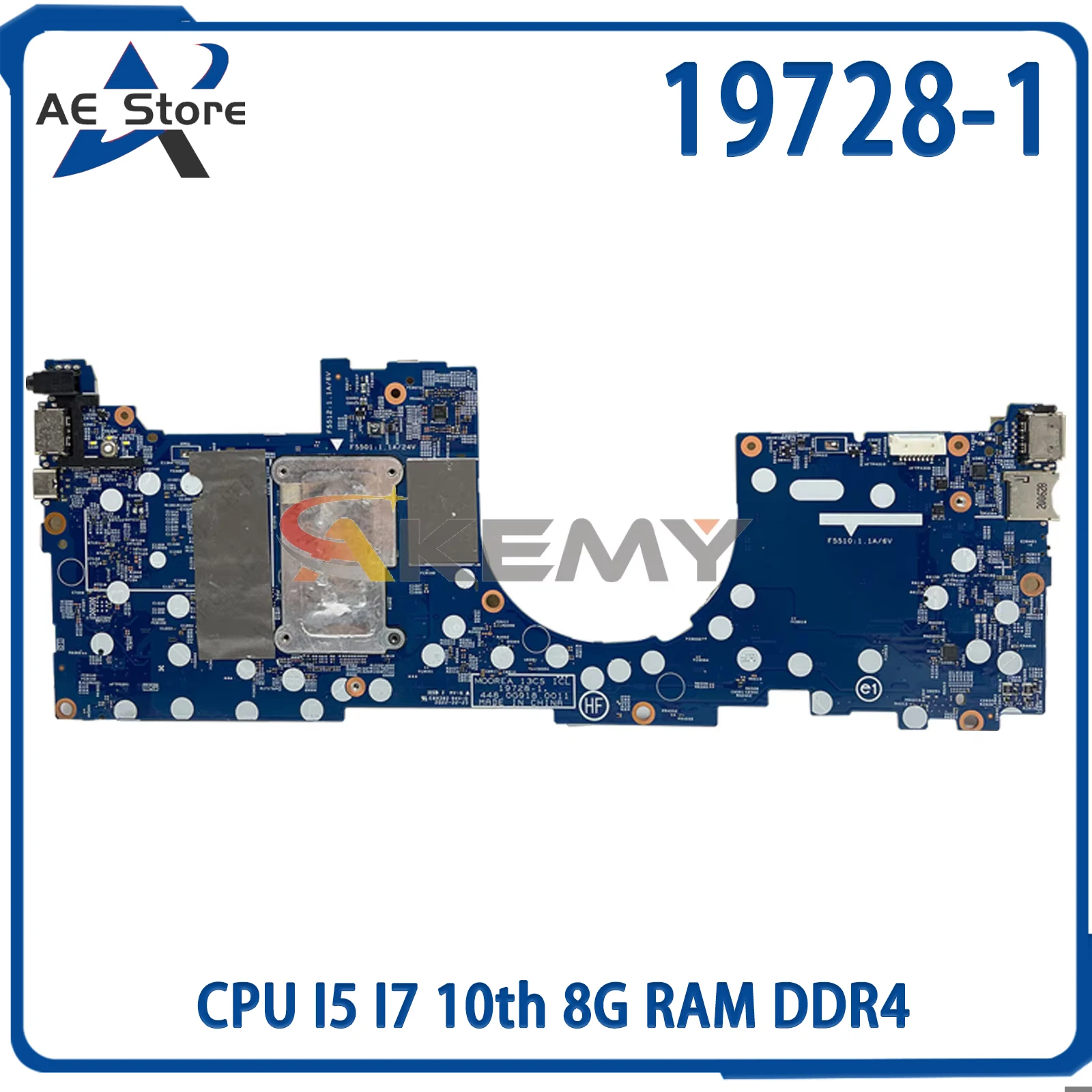 AE 19728-1 Placa-mãe para HP ENVY 13-AQ L70927-601 L70927-001 Laptop CPU I5 I7 10 ° 8G RAM DDR4 100% teste OK