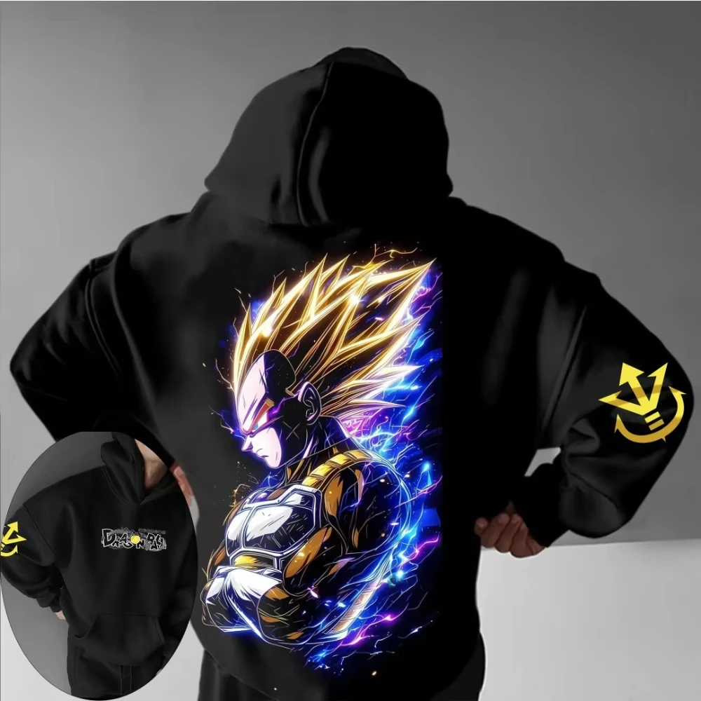 

Мужская толстовка с капюшоном Dragon Ball Vegeta, японское аниме, весенне-осенняя новая детская одежда с длинными рукавами для мальчиков, одежда для родителей и детей