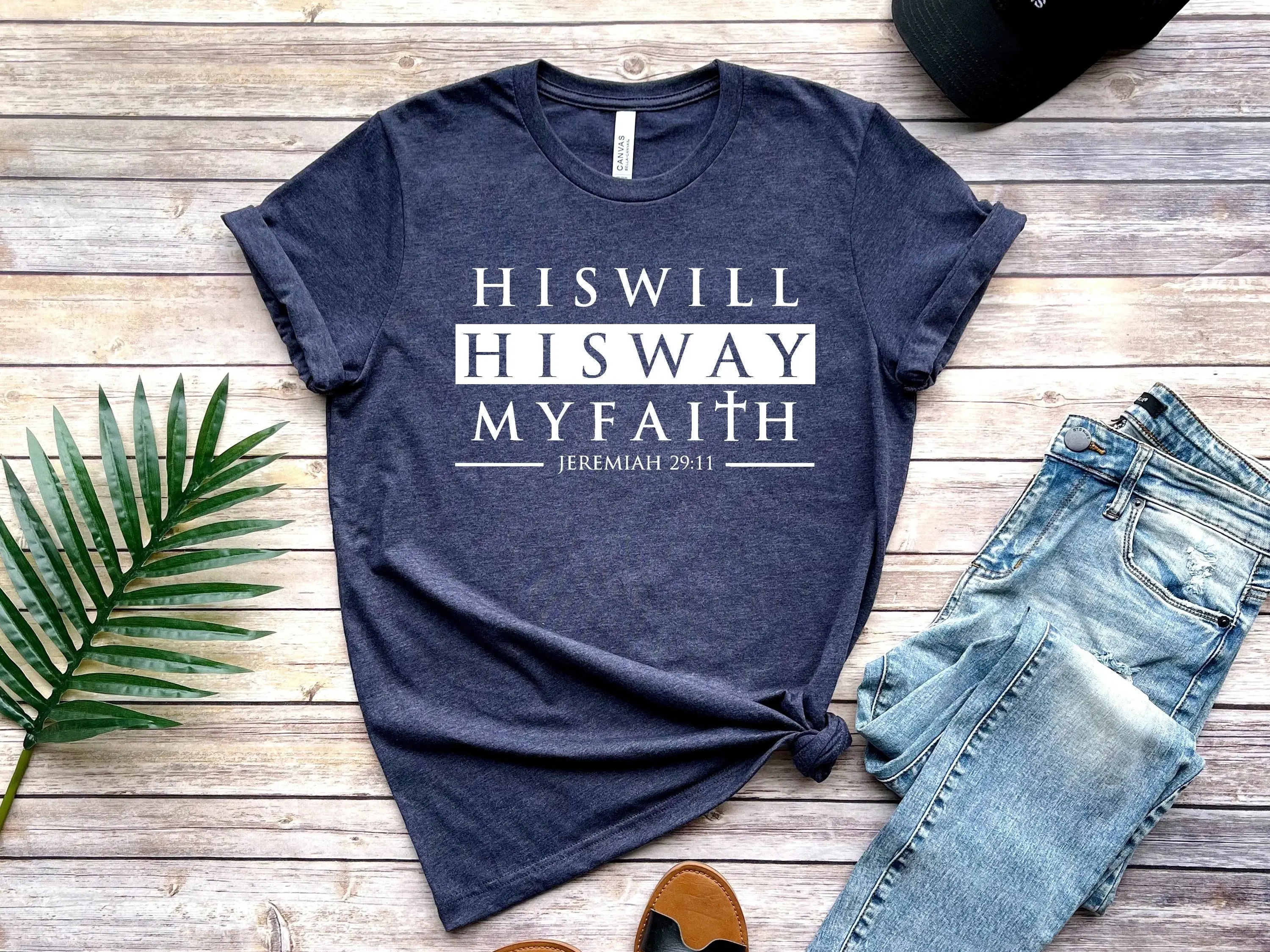 Prayer T Shirt Faith His Will Way My Christian Bible Verse 29 11 Jesus Love