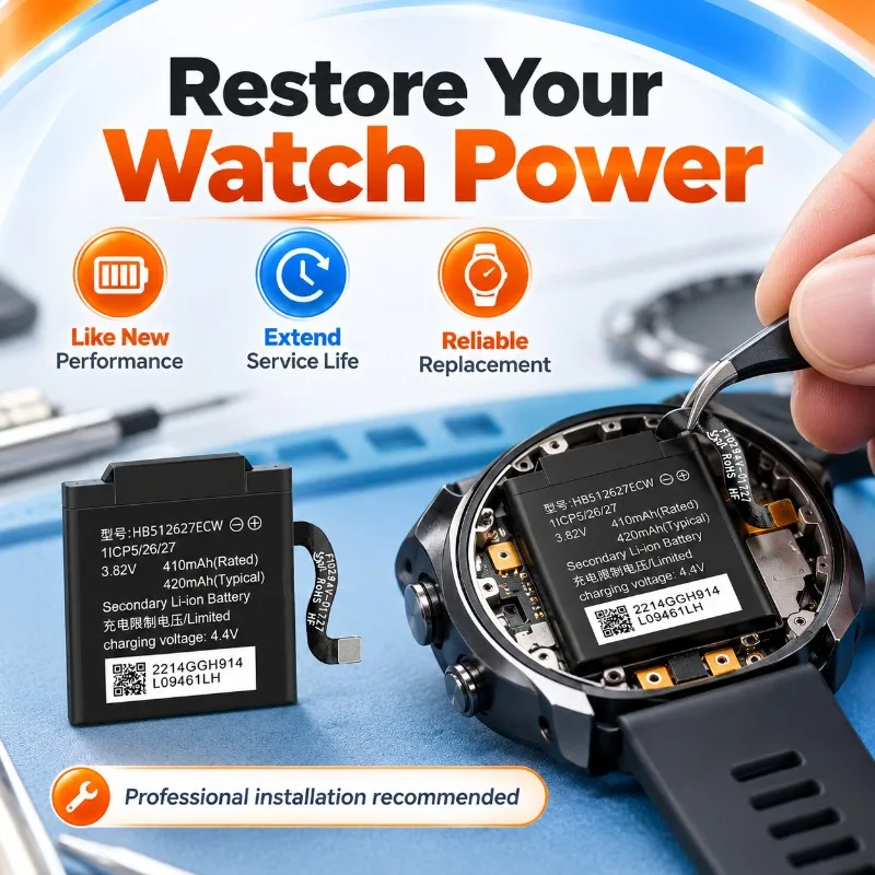 For Huawei Watch 2 Pro Replacement Battery HB512627ECW Smartwatch Battery Watch 2 Pro Repair Battery Replacement