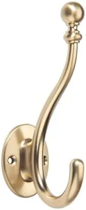 

TUNNY 5 Pack Champagne Bronze Towel Hooks - Bathroom, Bedroom, Kitchen Wall Hooks for Robes, Clothes, Towels