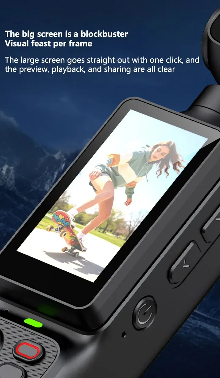OnePlus 8K Handheld-Actionkamera 180 ° Drehbare Linse Elektronische Anti-Shake-Taschen-Vlog-Kamera mit Zusatzlicht für Outdoor-Sportarten – Detail 11