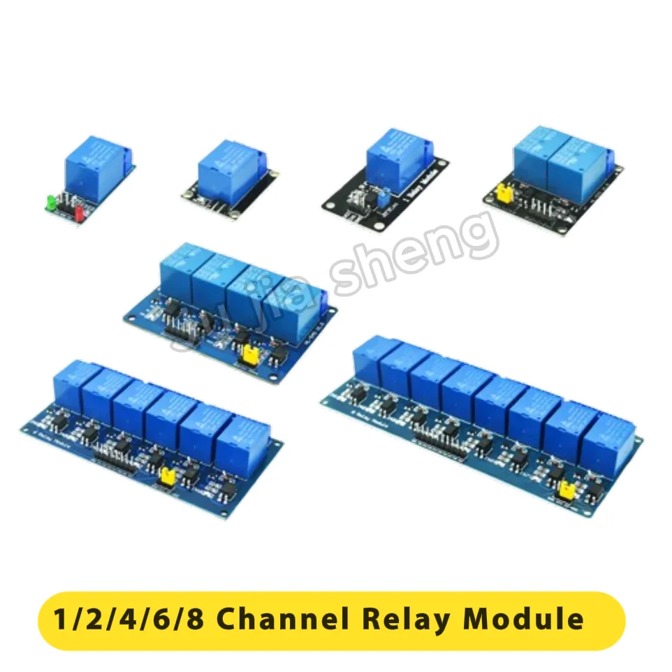 5V 1-Channel Relay Module KY-019 1/2/4/6/8-Way Optocoupler Relay Module with Optocoupler Isolation