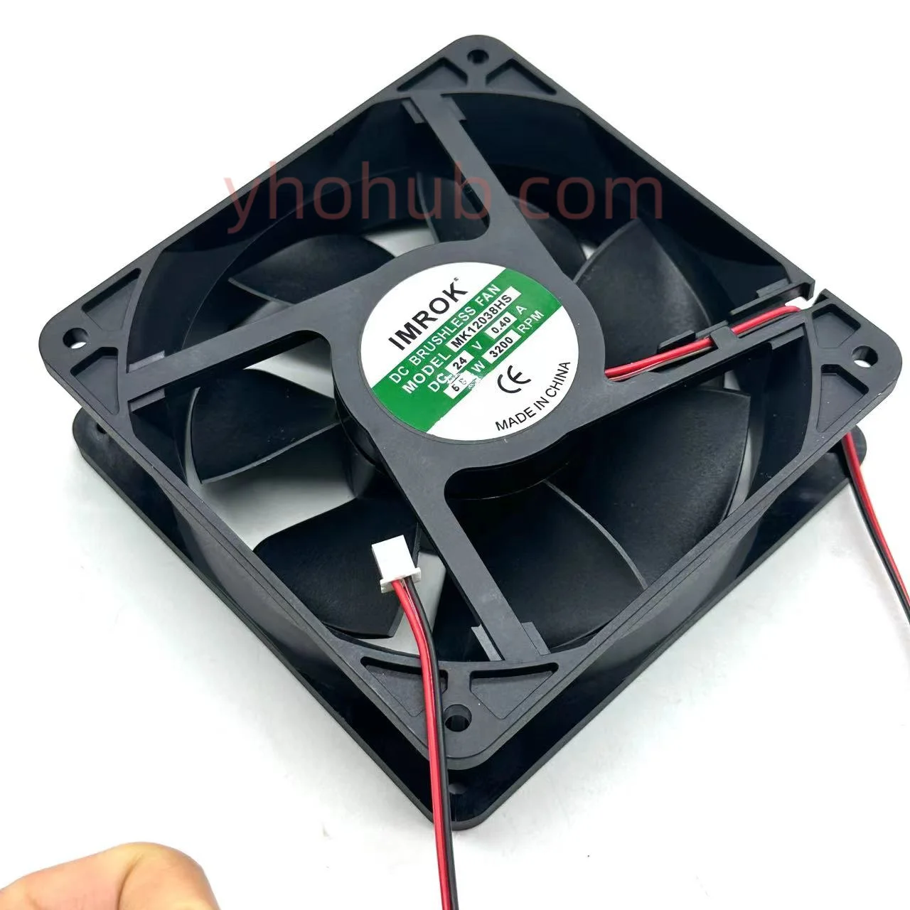 

IMROK MK12038HS DC 24V 0.40A 120x120x38mm 2-Wire Server Cooling Fan