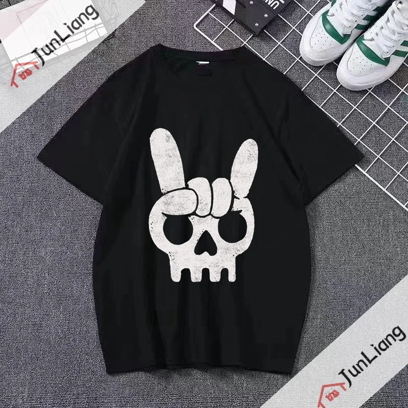 ROCK ON Men Summer T-shirt Boys Girls 3d Print Fashion Tops Hip-hop Rock and Roll T-shirt Plus Size Xs-4xs