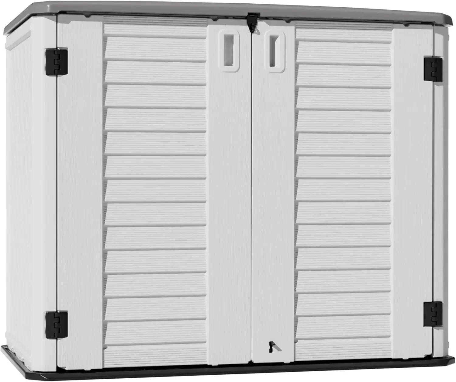Outdoor Patio Storage Shed,Waterproof Horizontal Outdoor Storage Cabinet for Garbage Cans,Tools and Lawnmower Lockable(34 Cu.ft-