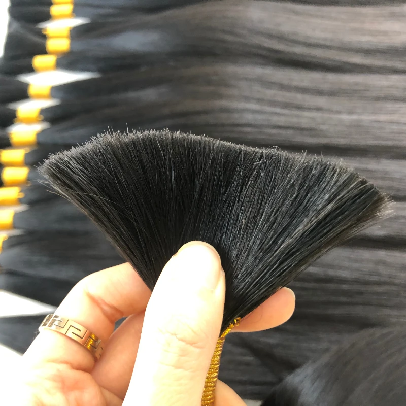 100% Real Human Hair Bulk Hair Machine Made Virgin Remy Straight Hair Bulk 12-28inch 100g Natural Blonde Hair