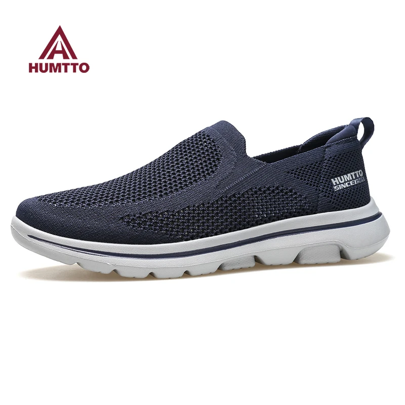 Humtto outdoor men\'s summer mesh breathable running shoes lightweight non-slip soft bottom sports leisure tennis shoes women