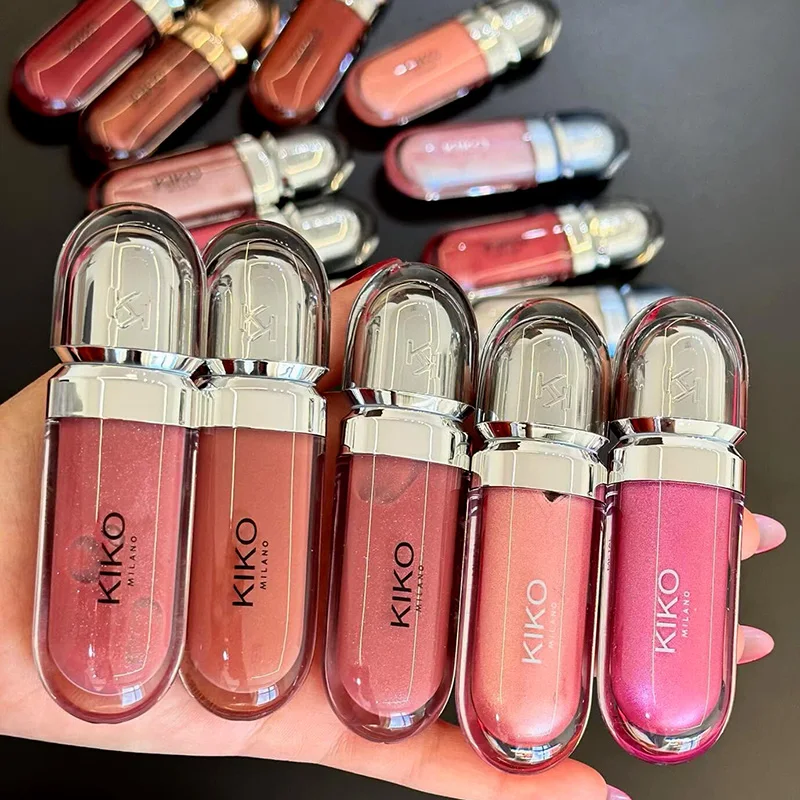 KIKO Gloss Labial Líquido Transparente Efeito Espelho, Nutritivo, para Lábios Volumosos, Não Desbota, Tonalidade Chá com Leite