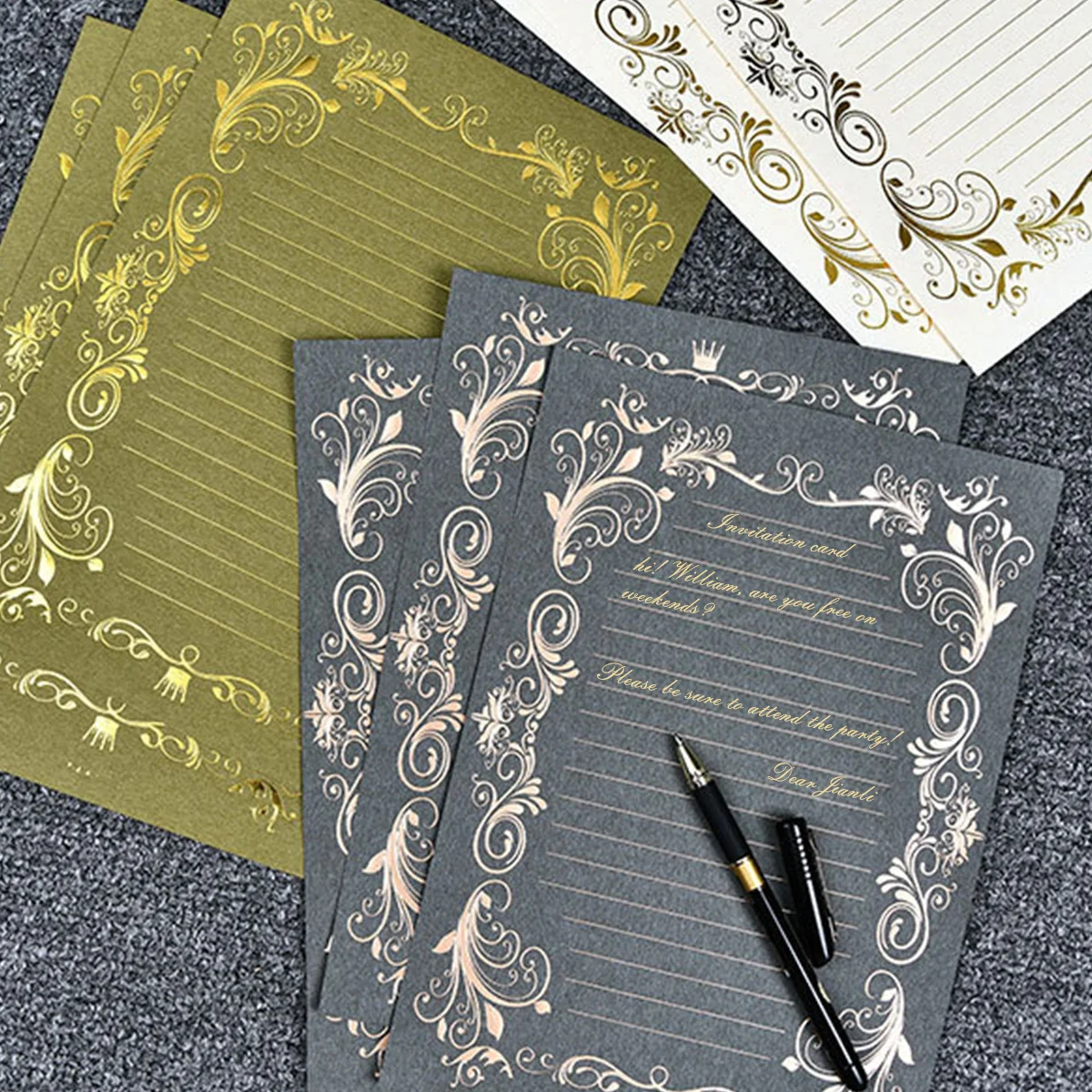 

4 Sets Vintage Stationery European Style Letter Smooth Writing Specialty Retro Note