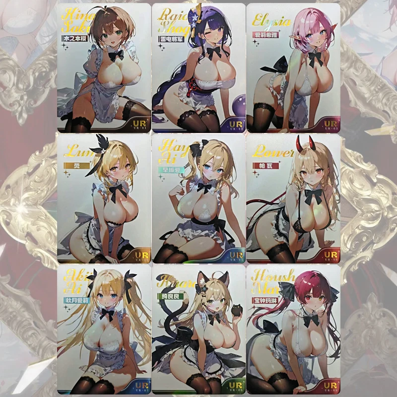 Anime Godin Verhaal GP UR MR Kaart Rem Ram Ganyu Raiden Shogun Keqing Collectible Kaarten Kerst Verjaardagscadeautjes Kinderspeelgoed
